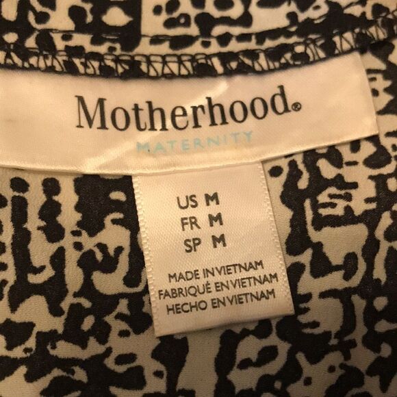 Motherhood Maternity Black & White Blouse - Size M - Picture 7 of 12